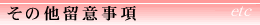 その他留意事項